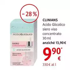 Clinians - Acido Glicolico Siero Viso Concentrato 30 Ml, Assort. Clinians - Acido Glicolico Siero Viso Concentrato 30 Ml, Assort.