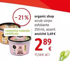 Organic Shop - Scrub Corpo Esfoliante 250 Ml, Assort. Organic Shop - Scrub Corpo Esfoliante 250 Ml, Assort.