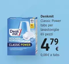 Denkmit - Classic Power Tabs Per Lavastoviglie 65 Pezzi 