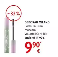 Deborah Milano - Formula Pura Mascara Volume&care Bio Deborah Milano - Formula Pura Mascara Volume&care Bio