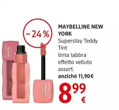Maybelline New York - Superstay Teddy Tint Tinta Labbra Effetto Velluto Assort. Maybelline New York - Superstay Teddy Tint Tinta Labbra Effetto Velluto Assort.