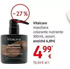 Vitalcare - Maschera Colorante Nutriente Castano 300 Ml