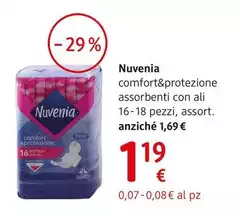 Nuvenia - Comfort&Protezione Assorbenti Con Ali 16-18 Pezzi, Assort.
