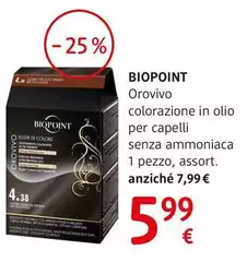 Biopoint - Orovivo Colorazione In Olio Per Capelli Senza Ammoniaca 1 Pezzo, Assort.