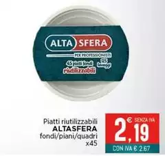 Sfera - Piatti Riutilizzabili Fondi/piani/quadri