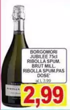 Brut - Jubilee Ribolla Spum,  Mill, Ribolla Spum.pas Dose