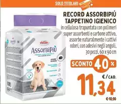 Record - Assorbipiu Tappetino Igienico