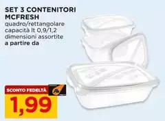 Mcfresh - Set 3 Contenitori