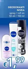 Nivea - Deodoranti Spray/Roll On 50 Ml/150 Ml Nivea - Deodoranti Spray/Roll On 50 Ml/150 Ml