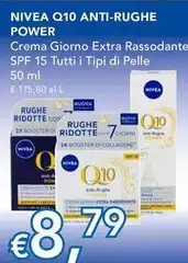 Nivea - Q10 AntiRughe Power Crema Giorno Extra Rassodantes SPF 15 Tutti I Tipi Di Pelle 50 Ml Nivea - Q10 AntiRughe Power Crema Giorno Extra Rassodantes SPF 15 Tutti I Tipi Di Pelle 50 Ml