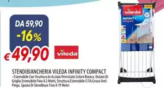 Vileda - Stendibiancheria Infinity Compact Vileda - Stendibiancheria Infinity Compact