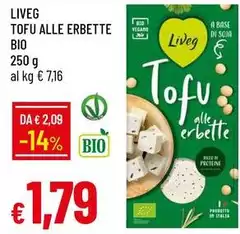 Liveg - Tofu Alle Erbette Bio