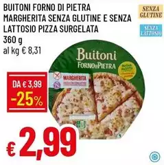 Buitoni - Forno Di Pietra Margherita Senza Glutine E Senza Lattosio Pizza Surgelata