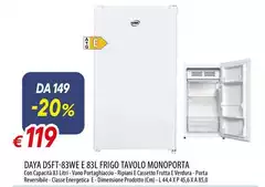 Daya -  Dsft-83we E 83l Frigo Tavolo Monoporta