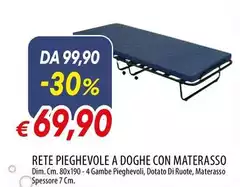 Rete Pieghevole A Doghe Con Materasso
