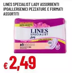 Lines - Specialist Lady Assorbenti Ipoallergenici Pezzature E Formati Assortiti