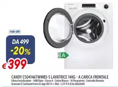 Candy -  Cs04146twmb5-s Lavatrice 14kg