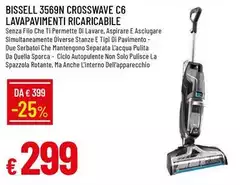 Bissell - Crosswave C6 Lavapavimenti Ricaricabile Bissell - Crosswave C6 Lavapavimenti Ricaricabile