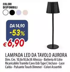 Aurora - Lampada Led Da Tavolo
