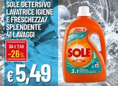 Sole - Detersivo Lavatrice Igiene E Freschezza/ Splendente