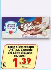 Centrale del latte di roma - Latte Al Cioccolato UHT P.S. Centrale Del Latte Di Roma