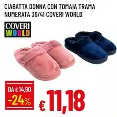 Coveri - Ciabatta Donna Con Tomaia Trama Numerata
