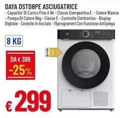Daya - DST08PE Asciugatrice