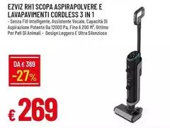 Ezviz - Scopa Aspirapolvere E Lavapavimenti Cordless 3 In 1 Ezviz - Scopa Aspirapolvere E Lavapavimenti Cordless 3 In 1