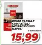 Kimbo - Capsule Compatibili Nespresso X80 Napoli