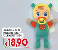 Clementoni - Bambola Bebè Prendri Cura