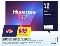 Hisense - Tv Qled 4k 75" 75E79Q Hisense - Tv Qled 4k 75" 75E79Q