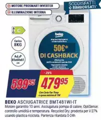 Beko - Asciugatrice Bmt481wi-it