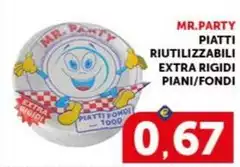 Mr Party -  Piatti Riutilizzabili Extra Rigidi Piani/Fondi