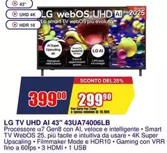LG - Tv Uhd Ai 43" 43UA74006LB LG - Tv Uhd Ai 43" 43UA74006LB