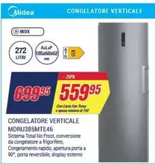 Midea - Congelatore Verticale Mdru385mte46 Midea - Congelatore Verticale Mdru385mte46