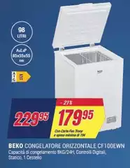 Beko - Congelatore Orizzontale Cf100ewn Beko - Congelatore Orizzontale Cf100ewn