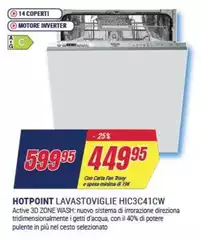 Hotpoint - Lavastoviglie HIC3C41CW