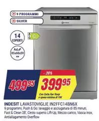 Indesit - Lavastoviglie In2ffc14bn6x