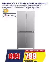 Whirlpool - Lavastoviglie W7fhs41x