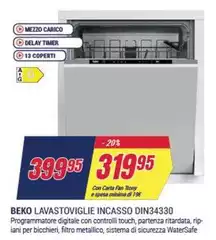 Beko - Lavastoviglie Incasso DIN34330
