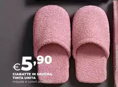 Ciabatte In Spugna Tinta Unita