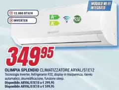 Olimpia splendid - Slended Climatizzatore Aryal/s 1E12