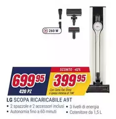 LG - Scopa Ricaricabile A9T