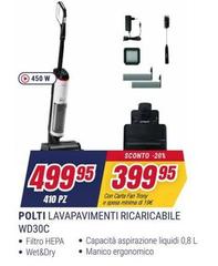 Polti - Lavavajimento Ricaricabile WD30C