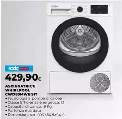 Whirlpool - Asciugatrice CWD 83MWBSIT