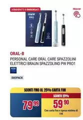Oral b - Personal Care Oral Care Spazzolini Elettrici Braun Spazzolino Pw Pro1-
