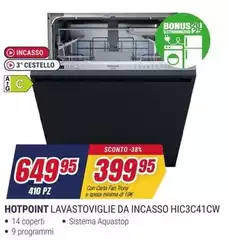 Hotpoint - Lavastoviglie HIC3C41CW