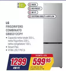 LG - Frigorifero Combinato GBBS312CPY