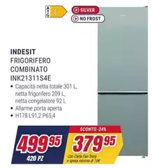 Indesit - Frigorifero Combinato INK213111S4E