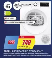 Bosch - Asciugatrice WQG243D6IT